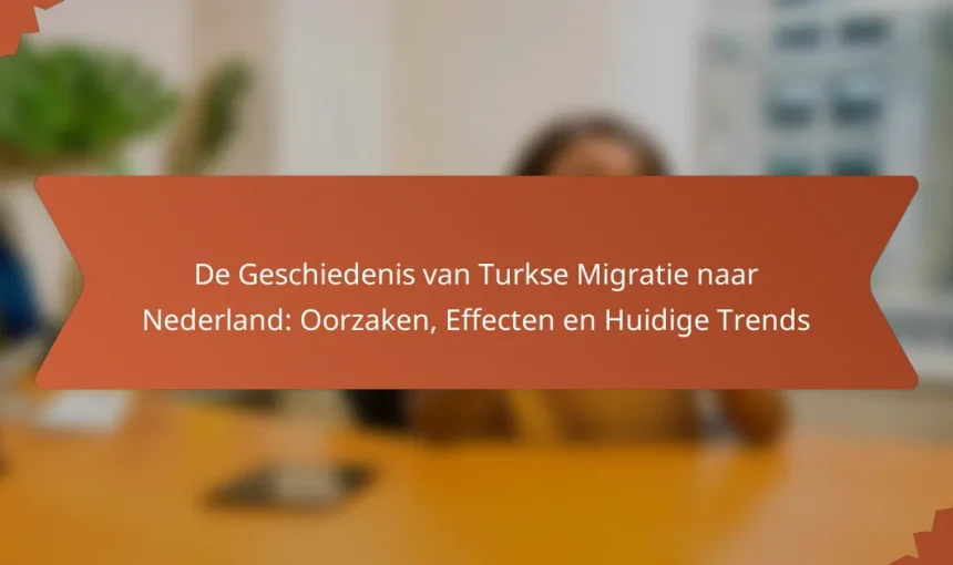 De Geschiedenis van Turkse Migratie naar Nederland: Oorzaken, Effecten en Huidige Trends