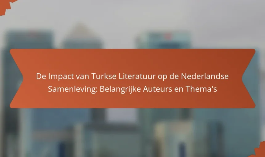 De Impact van Turkse Literatuur op de Nederlandse Samenleving: Belangrijke Auteurs en Thema’s