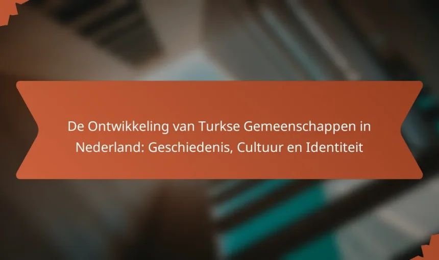 De Ontwikkeling van Turkse Gemeenschappen in Nederland: Geschiedenis, Cultuur en Identiteit