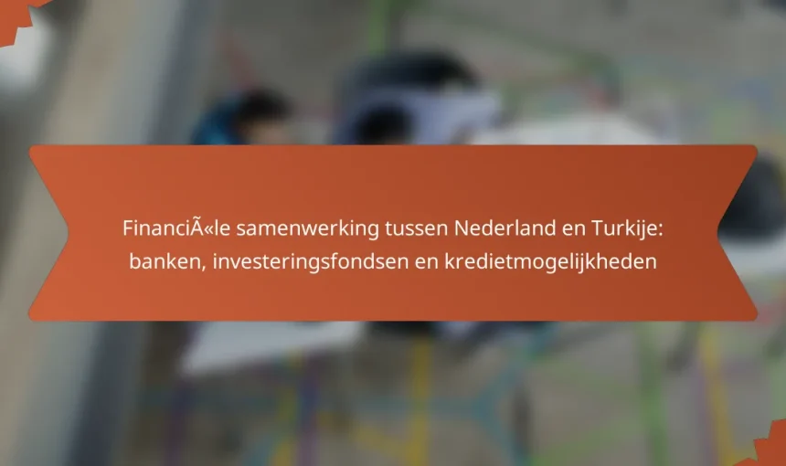 Financiële samenwerking tussen Nederland en Turkije: banken, investeringsfondsen en kredietmogelijkheden