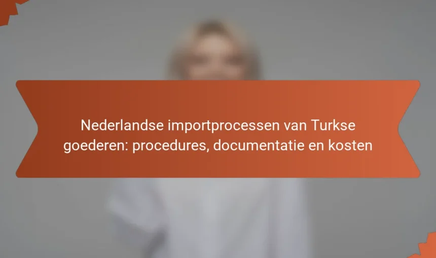 Nederlandse importprocessen van Turkse goederen: procedures, documentatie en kosten
