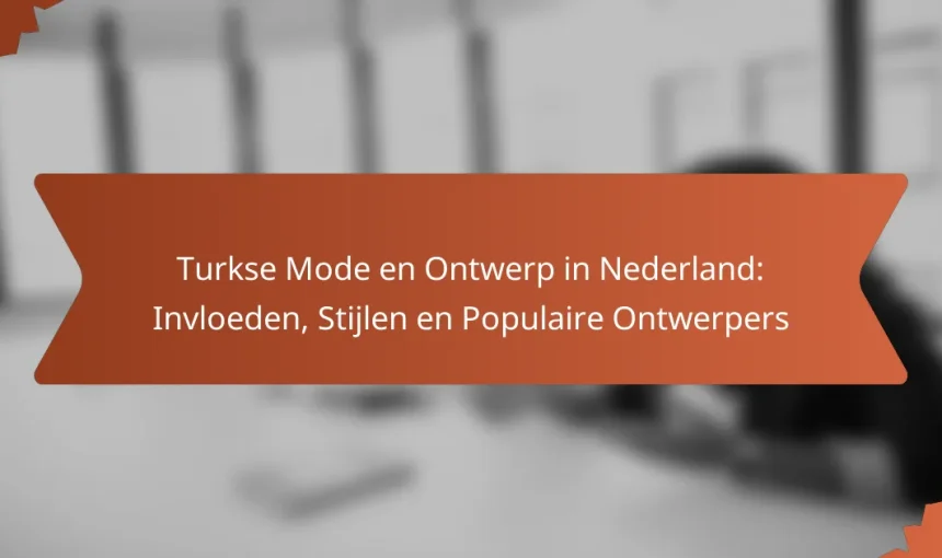 Turkse Mode en Ontwerp in Nederland: Invloeden, Stijlen en Populaire Ontwerpers